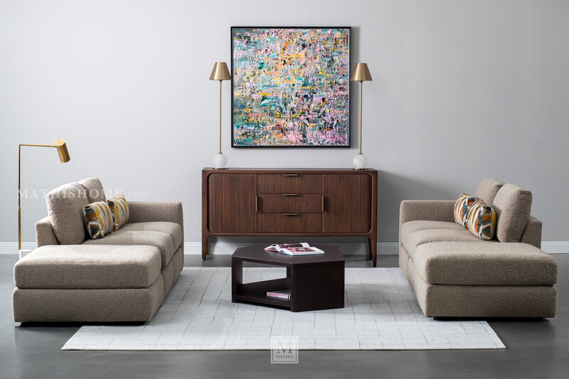 Alma Floor Lamp in Antique-Burnished Brass and White Marble